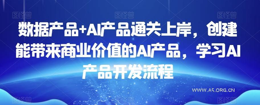 数据产品+AI产品通关上岸，创建能带来商业价值的AI产品，学习AI产品开发流程-小红泡