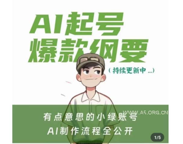 有点意思的小绿Ai起号爆款纲要(视频课)，​带ai基础课资料包-小红泡