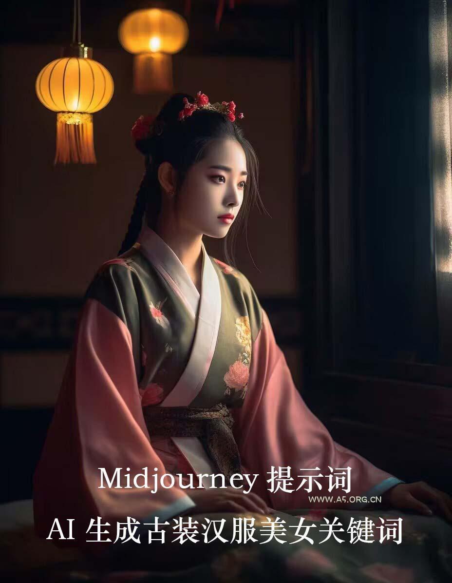 Midjourney关键词-AI生成中国风古装汉服美女人像提示关键词-小红泡