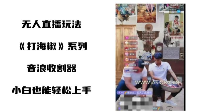 打海椒无人直播整蛊项目，小白轻松上手撸音浪收割器-小红泡