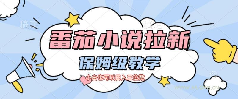 番茄小说拉新，保姆级教程，小白也可以日入三位数-小红泡