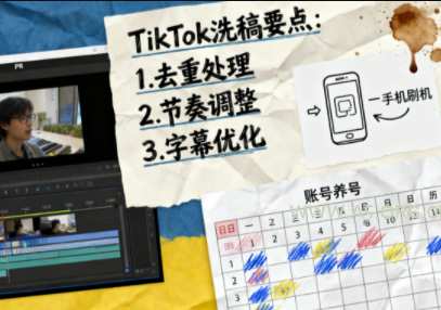TikTok洗稿剪辑全流程课-小红泡