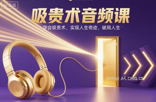 吸贵术音频课,学会吸贵术,实现人生奇迹,破局人生-小红泡