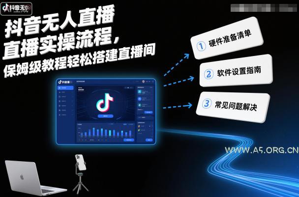 抖音无人直播实操流程，保姆级教程轻松搭建直播间-小红泡