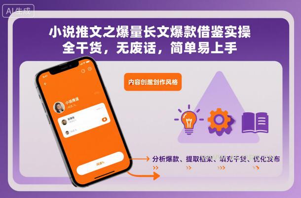 小说推文之爆量长文爆款借鉴实操,全干货,无废话,简单易上手-小红泡