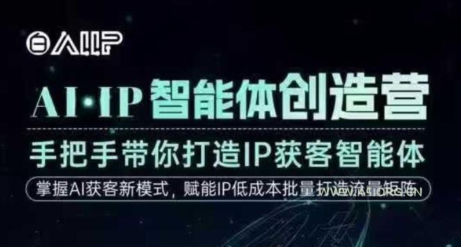 AI·IP智能体创造营，手把手带你打造IP获客智能体，高成交创始人IP课-小红泡