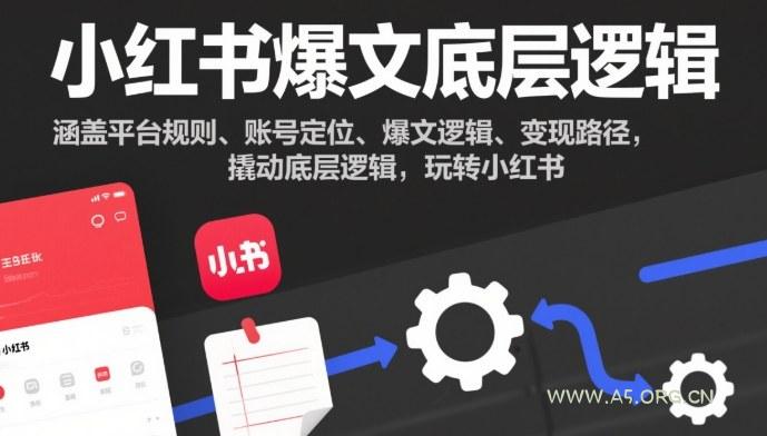 小红书爆文底层逻辑,涵盖平台规则、账号定位、爆文逻辑、变现路径,撬动底层逻辑,玩转小红书-小红泡