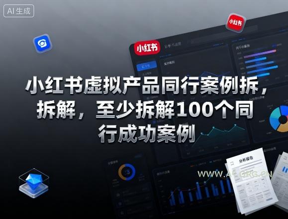 小红书虚拟产品同行案例拆解，至少拆解100个同行成功案例(完结)-小红泡