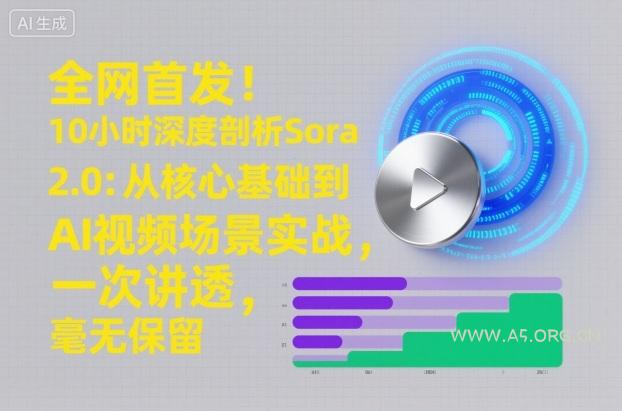 全网首发!10小时深度剖析Sora 2.0:从核心基础到AI视频场景实战,一次讲透,毫无保留-小红泡