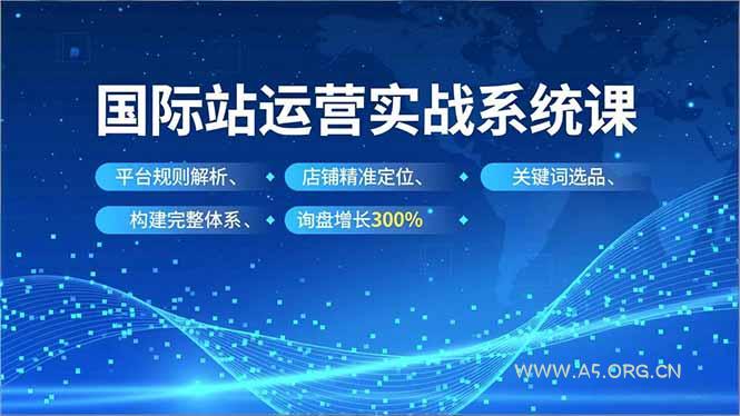 国际站运营实战系统课，平台规则解析、店铺精准定位、关键词选品，构建完整体系询盘增长300%-小红泡