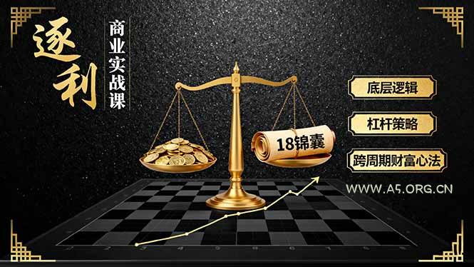 《逐 利》商业实战课,底层逻辑、杠杆策略、18锦囊,跨周期财富心法(更新-小红泡