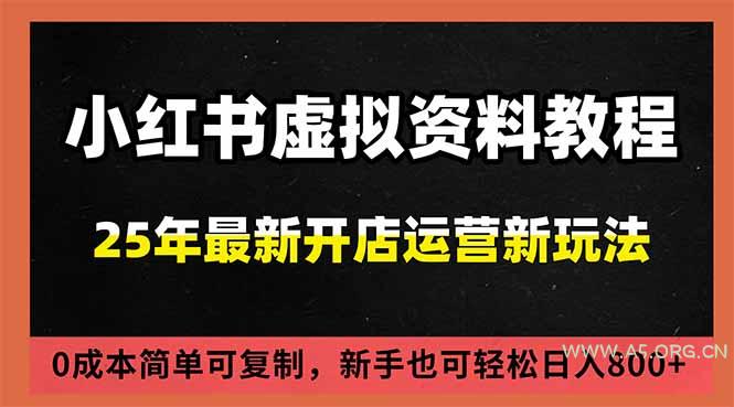 小红书虚拟资料项目:最新搜索流变现玩法,0成本简单可复制,一人多店打法,新手日入800+-小红泡