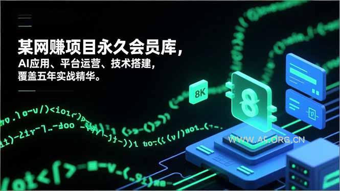 网赚项目永久会员库，AI应用、平台运营、技术搭建，覆盖五年实战精华-小红泡