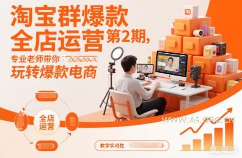 淘宝群爆款全店运营第2期，专业老师带你玩转爆款电商-小红泡