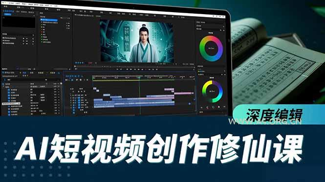 AI短视频创作修仙课,从炼气到金仙、爆款复刻、深度编辑,掌握全栈AI能力-小红泡