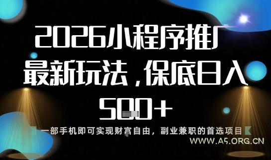 小程序玩法全新来袭,只需一部手机,轻松日入5张,操作简单易上手【揭秘】-小红泡