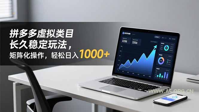 拼多多虚拟类目长久稳定玩法 矩阵化操作,轻松日入 1000+-小红泡