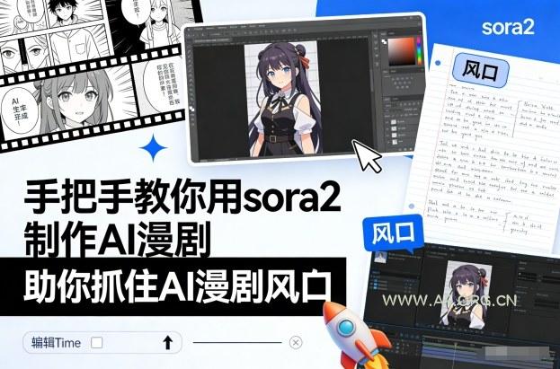 手把手教你用sora2制作AI漫剧,助你抓住AI漫剧风口-小红泡