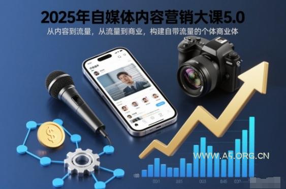 2025年自媒体内容营销大课5.0,从内容到流量,从流量到商业,构建自带流量的个体商业体-小红泡