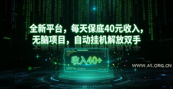 全新平台,每天保底40米收入,无脑项目,自动挂G解放双手【揭秘】-小红泡