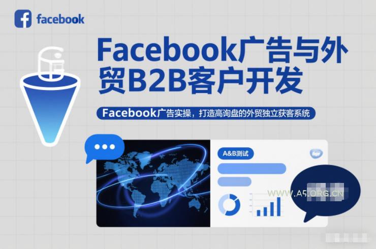 Facebook广告与外贸B2B客户开发,Facebook广告实操,打造高询盘的外贸独立获客系统-小红泡