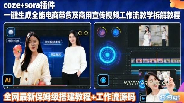 sora插件生成全能商用带货及宣传视频coze工作流拆解教程-小红泡