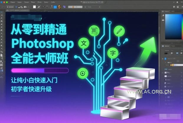 从零到精通Photoshop全能大师班,让纯小白快速入门,初学者快速升级-小红泡