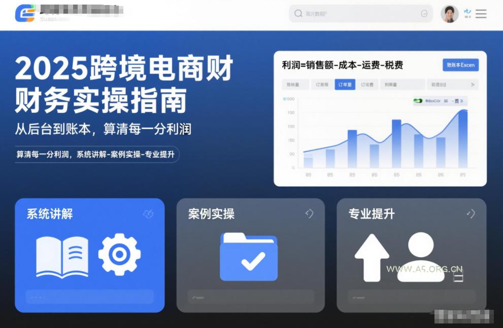 2025跨境电商财务实操指南,从后台到账本,算清每一分利润,系统讲解-案例实操-专业提升-小红泡