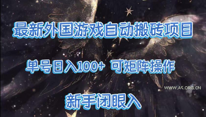 最新外国游戏自动搬砖项目，单号100+，可以矩阵操作，新手也可做【揭秘】-小红泡