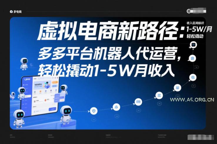 虚拟电商新路径:多多平台机器人代运营,轻松撬动1-5W月收入【揭秘】-小红泡