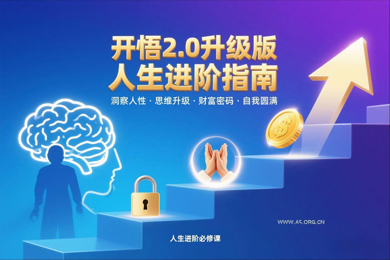 开悟2.0升级版人生进阶指南，洞察人性-思维升级-财富密码-自我圆满-小红泡