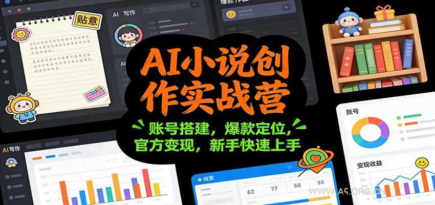 AI小说创作实战营:账号搭建,爆款定位,官方变现,新手快速上手-小红泡