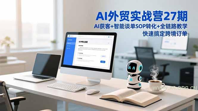 AI外贸实战营27期,AI获客+智能谈单+SOP转化+全链路教学,快速搞定跨境订单-小红泡