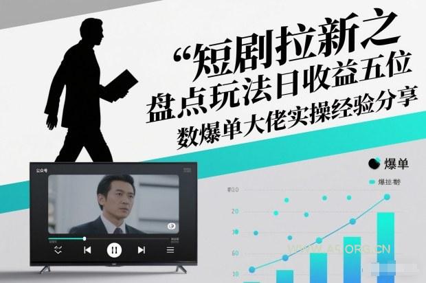 短剧拉新之盘点玩法日收益五位数爆单大佬实操经验分享-小红泡