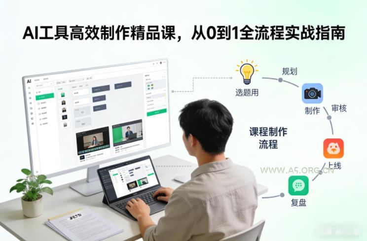 AI工具高效制作精品课，从0到1全流程实战指南-小红泡