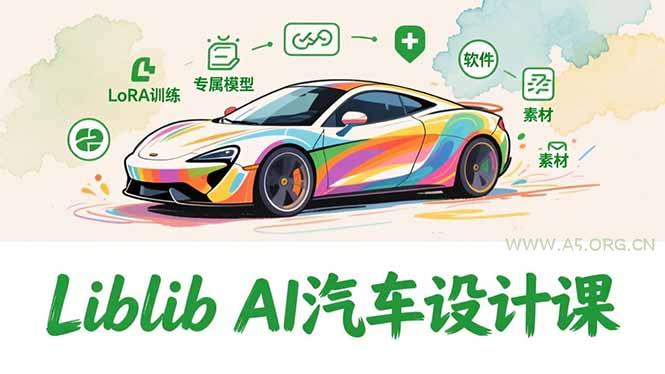 2025Liblib AI汽车设计课，文生图入门、LoRA训练、专属模型，快速上手【实战+解说+软件+素材】-小红泡
