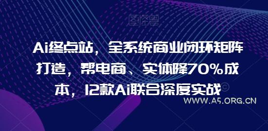 Ai终点站,全系统商业闭环矩阵打造,帮电商、实体降70%成本,12款Ai联合深度实战【0906更新】-小红泡
