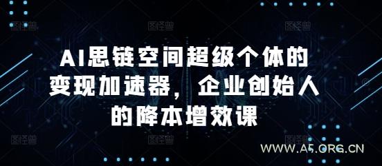 AI思链空间超级个体的变现加速器,企业创始人的降本增效课-小红泡