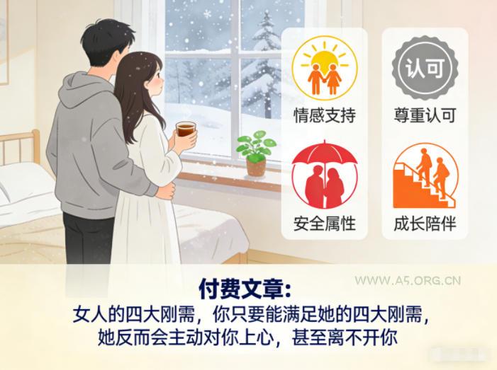 女人的四大刚需，你只要能满足她的四大刚需，她反而会主动对你上心，甚至离不开你-小红泡