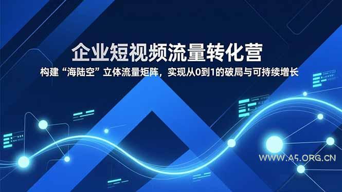 企业短视频流量转化营，构建“海陆空”立体流量矩阵，实现从0到1的破局与可持续增长-小红泡