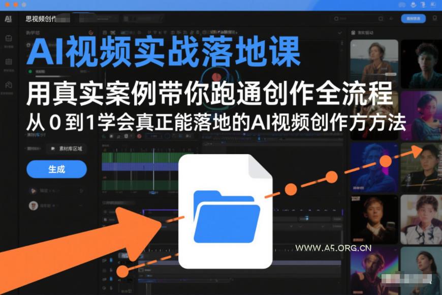 AI视频实战落地课,用真实案例带你跑通创作全流程,从0到1学会真正能落地的AI视频创作方法-小红泡