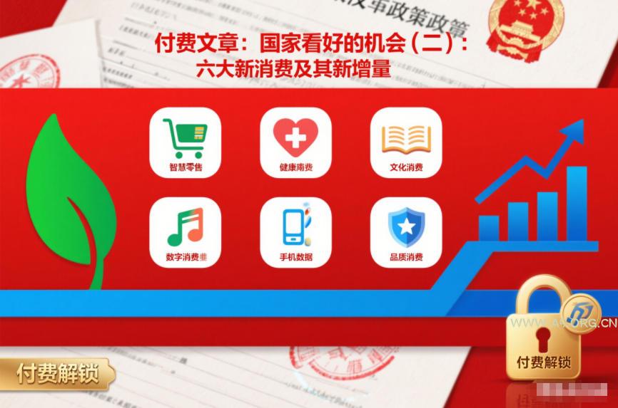 付费文章:国家看好的机会(二):六大新消费及其新增量-小红泡