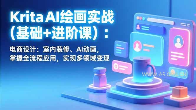 Krita AI绘画实战(基础+进阶课-小红泡