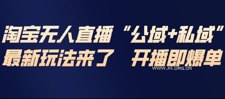 淘宝无人直播完整教程,公试+私域,最新玩法来了,开播即爆单-小红泡