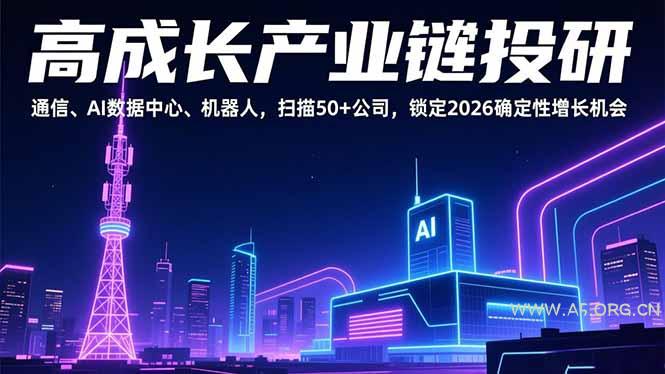 高成长产业链投研,通信、AI数据中心、机器人,扫描50+公司,锁定2026确定性增长机会-小红泡