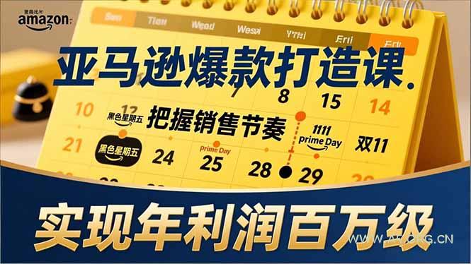 亚马逊爆款打造课,大促节点、全年规划、淡旺季打法,把握销售节奏,实现年利润百万级-小红泡