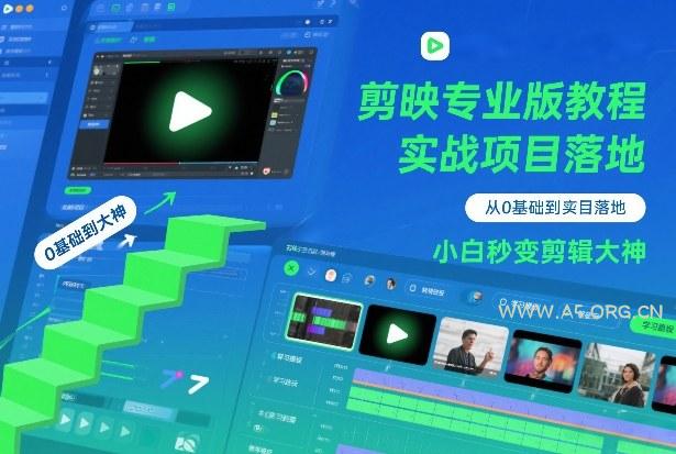 剪映专业版教程,从0基础到实战项目落地,小白秒变剪辑大神-小红泡