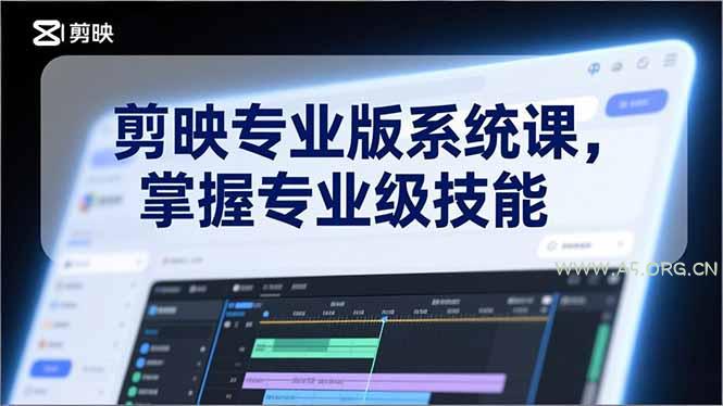 剪映专业版系统课，基础操作、高级技巧、电影调色、特效制作、AI应用/等等，掌握专业级技能-小红泡