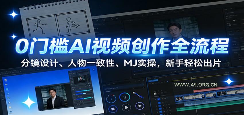 0门槛AI视频创作全流程:分镜设计、人物一致性、MJ实操,新手轻松出片-小红泡