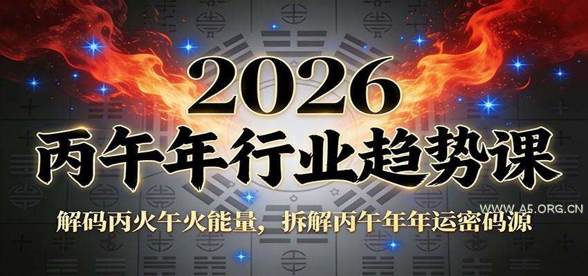 公众号付费文章:2026丙午年行业趋势课:解码丙火午火能量,拆解丙午年年运密码源-小红泡